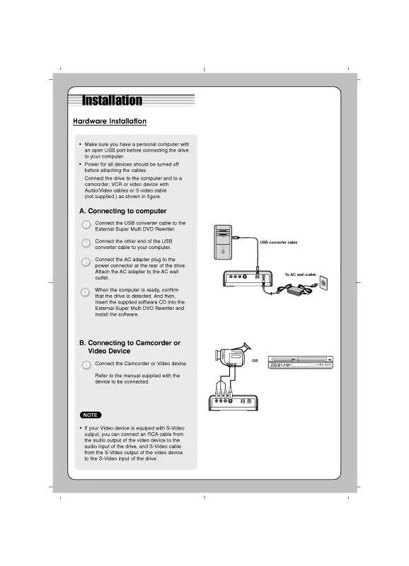 Mode d'emploi LG GSA-E20N