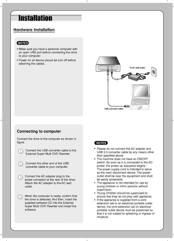 Mode d'emploi LG GSA-E30L