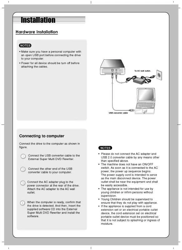 Mode d'emploi LG GSA-E40N