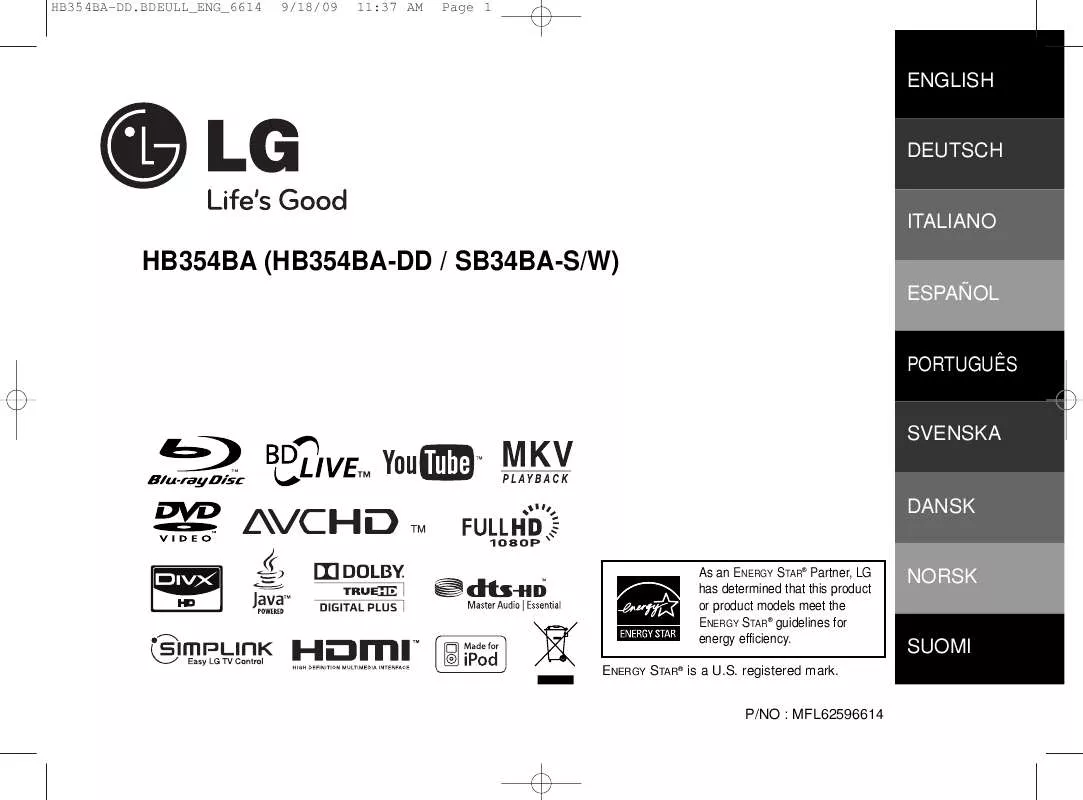 Mode d'emploi LG HB354BA