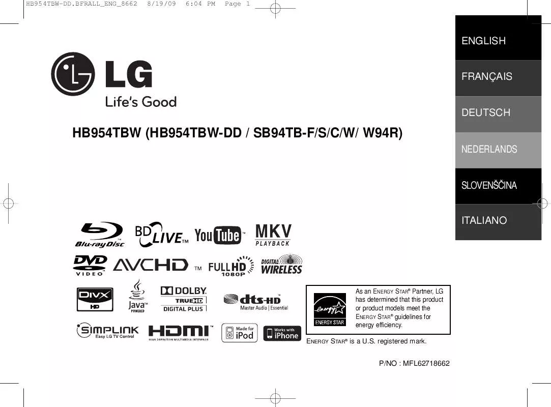 Mode d'emploi LG HB954TBW