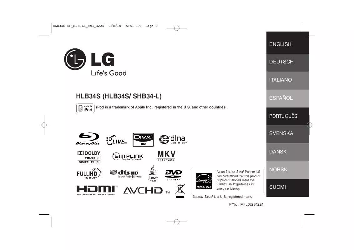 Mode d'emploi LG HLB34S