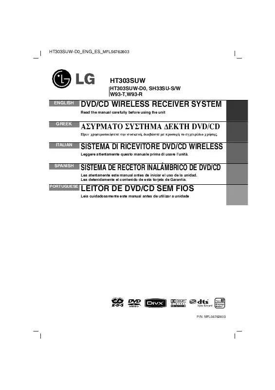 Mode d'emploi LG HT303SUW