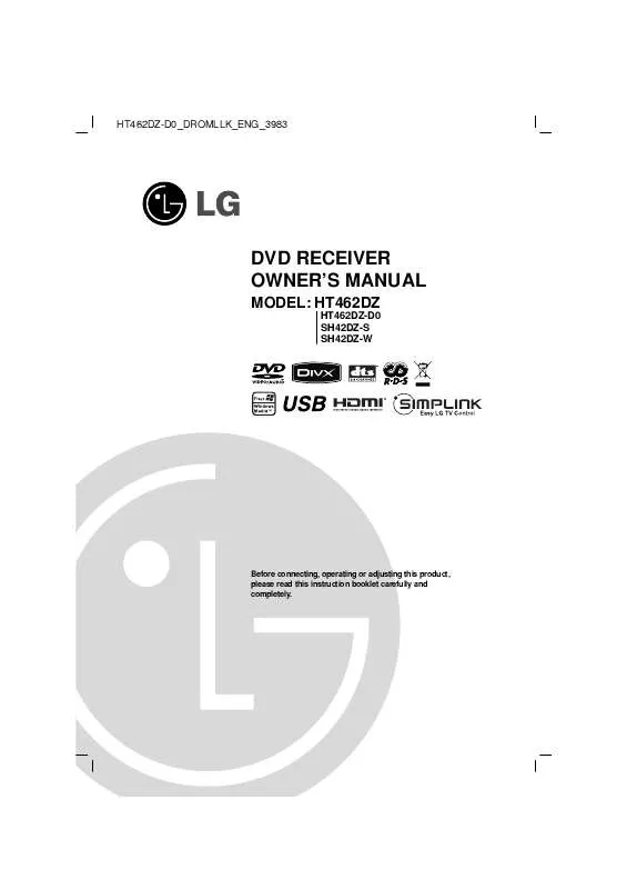 Mode d'emploi LG HT462DZ-D0