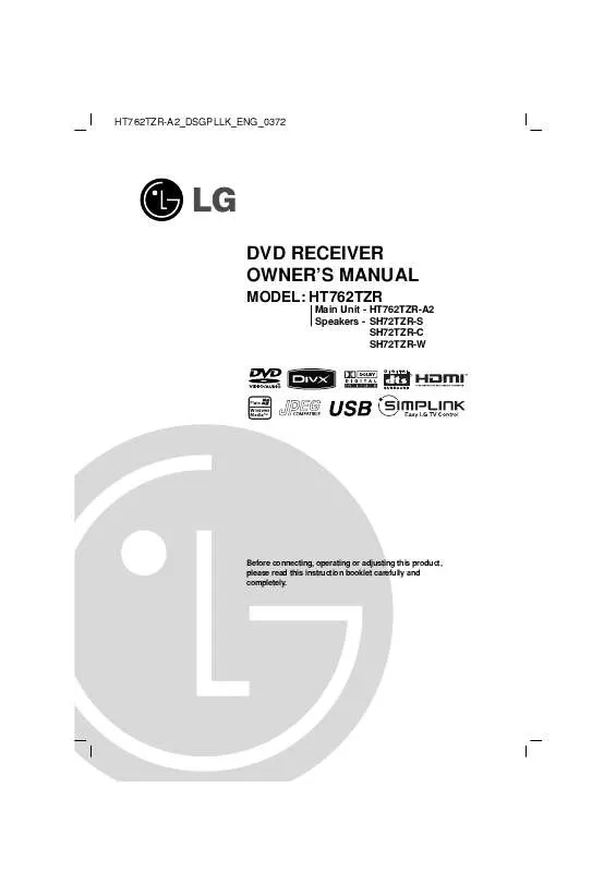 Mode d'emploi LG HT762TZR