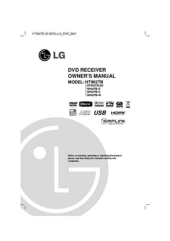 Mode d'emploi LG HT902TB-D0