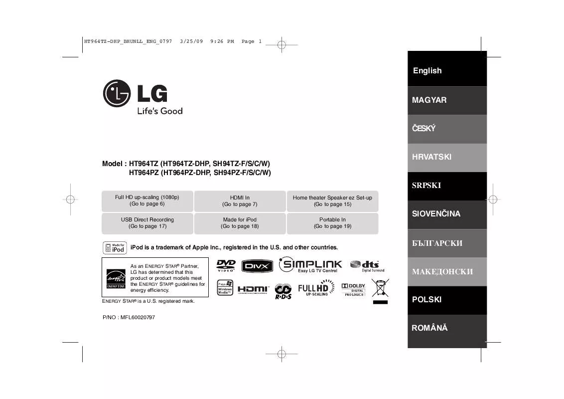 Mode d'emploi LG HT964TZ