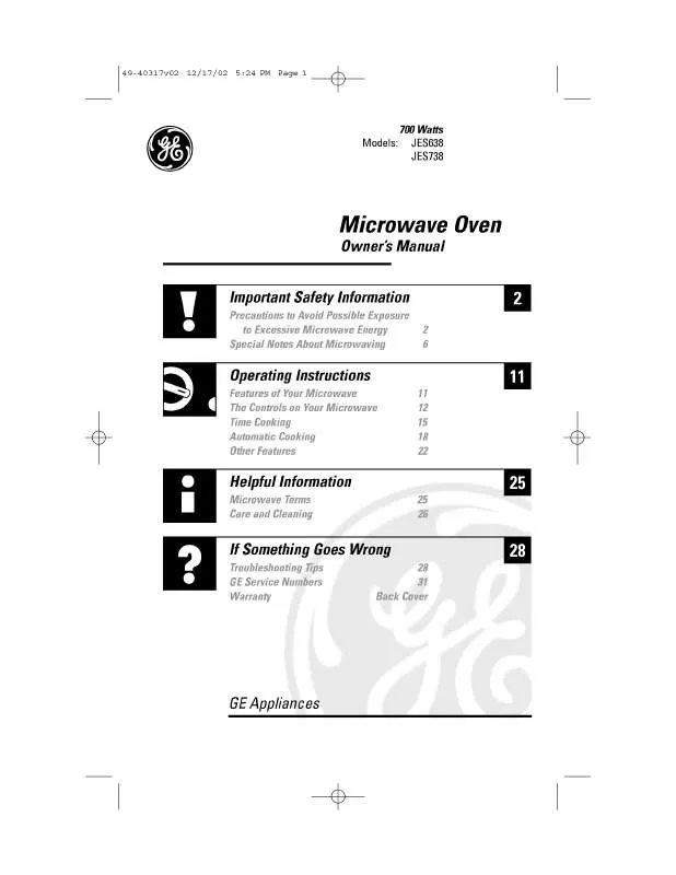 Mode d'emploi LG JES638BH