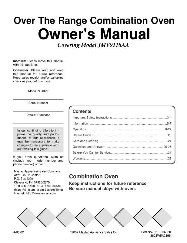 Mode d'emploi LG JMV9118AAQ