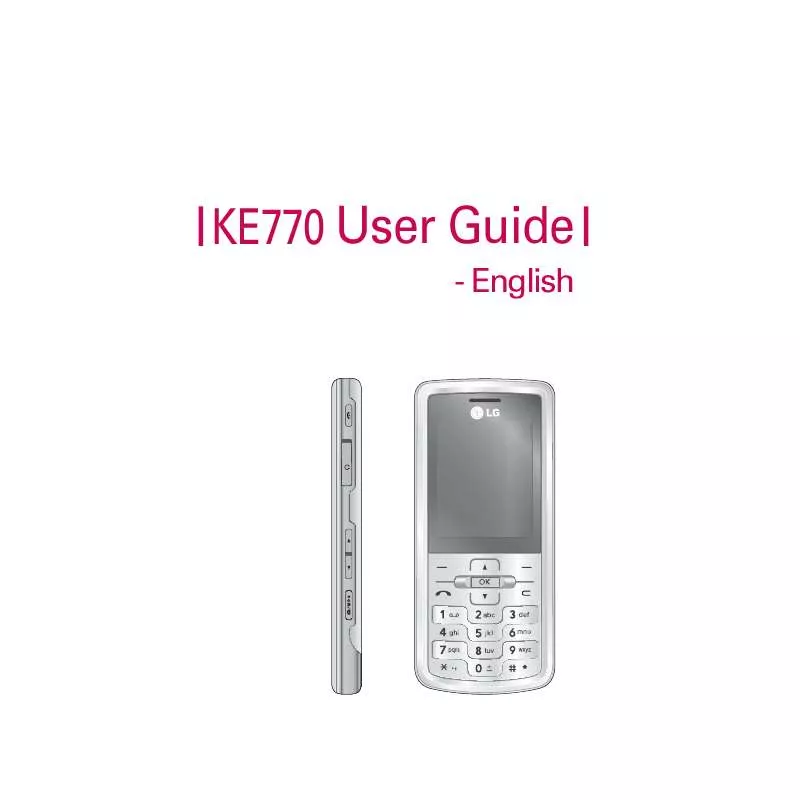 Mode d'emploi LG KE770