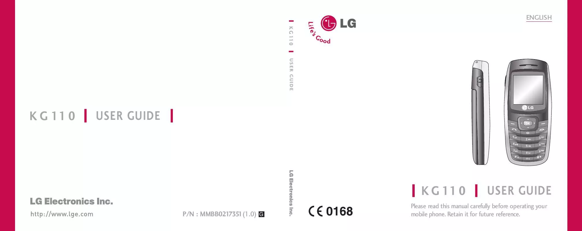 Mode d'emploi LG KG110