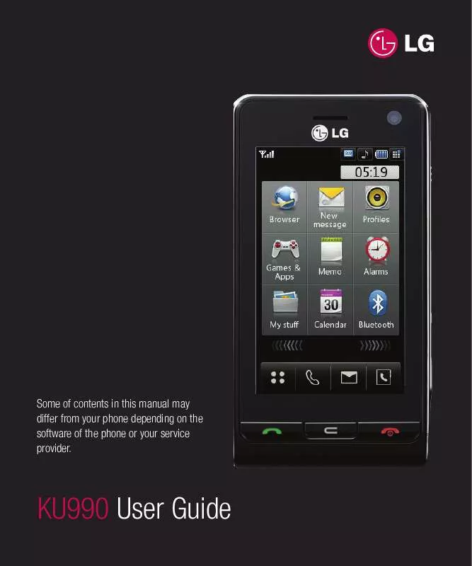 Mode d'emploi LG KU990