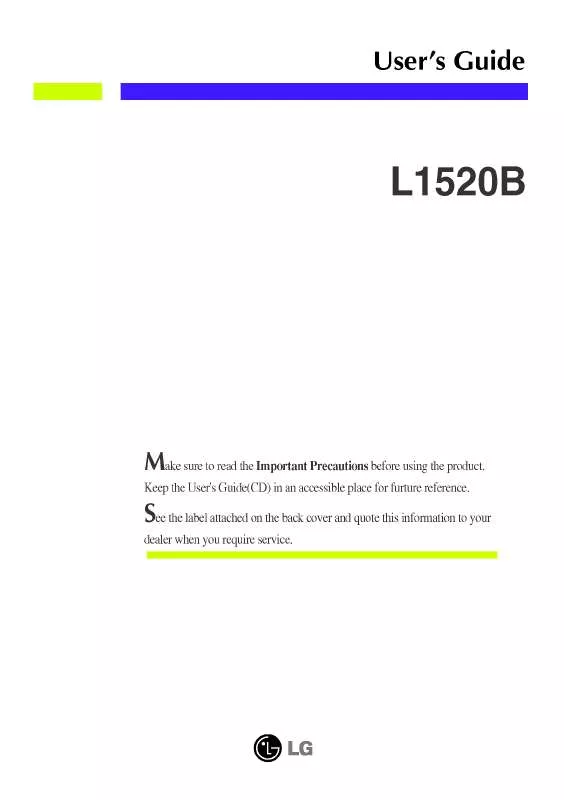 Mode d'emploi LG L1520BFEX-TM