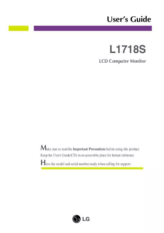 Mode d'emploi LG L1718S-SNQ