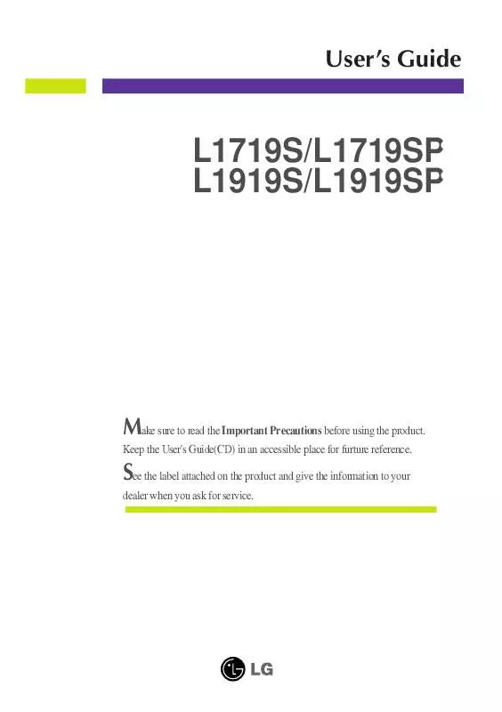 Mode d'emploi LG L1719S-BFS.KTMOQPD