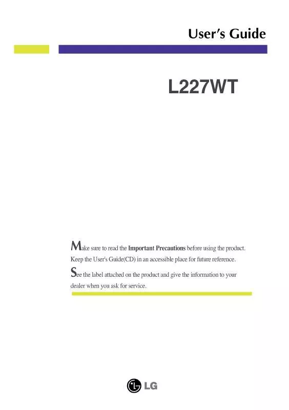 Mode d'emploi LG L227WTG-PF