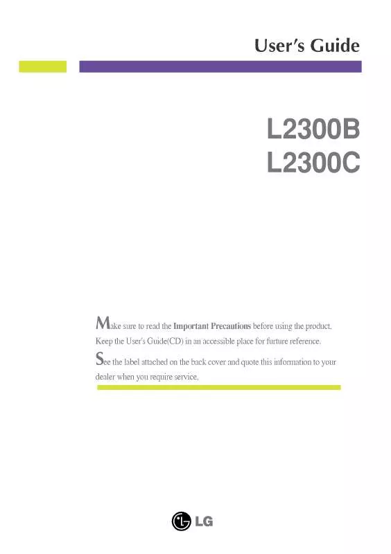 Mode d'emploi LG L2300B