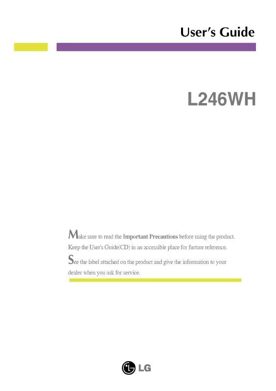 Mode d'emploi LG L246WH-BN