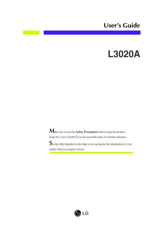 Mode d'emploi LG L3020A