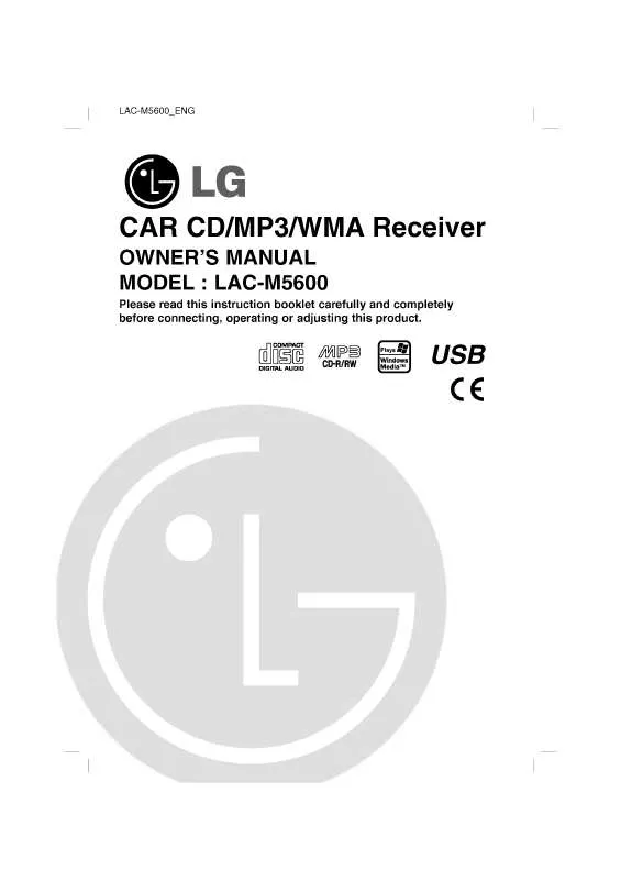 Mode d'emploi LG LAC-M5600