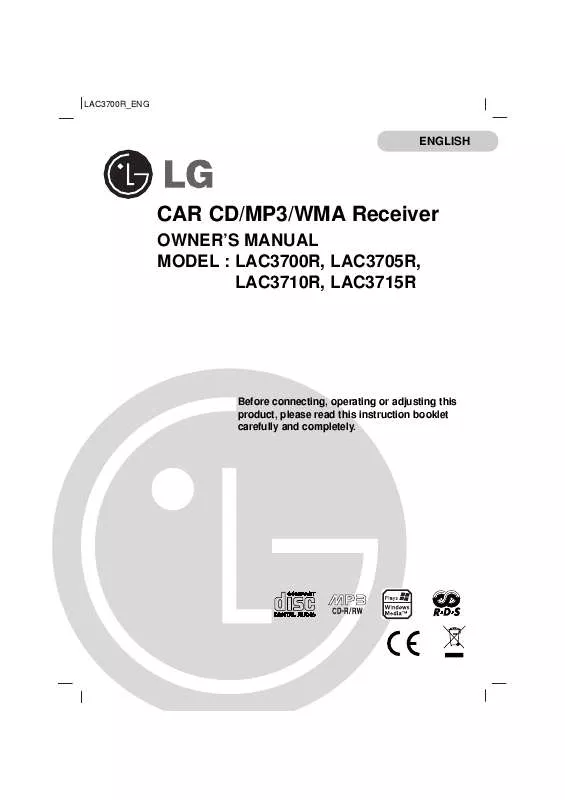 Mode d'emploi LG LAC3700R