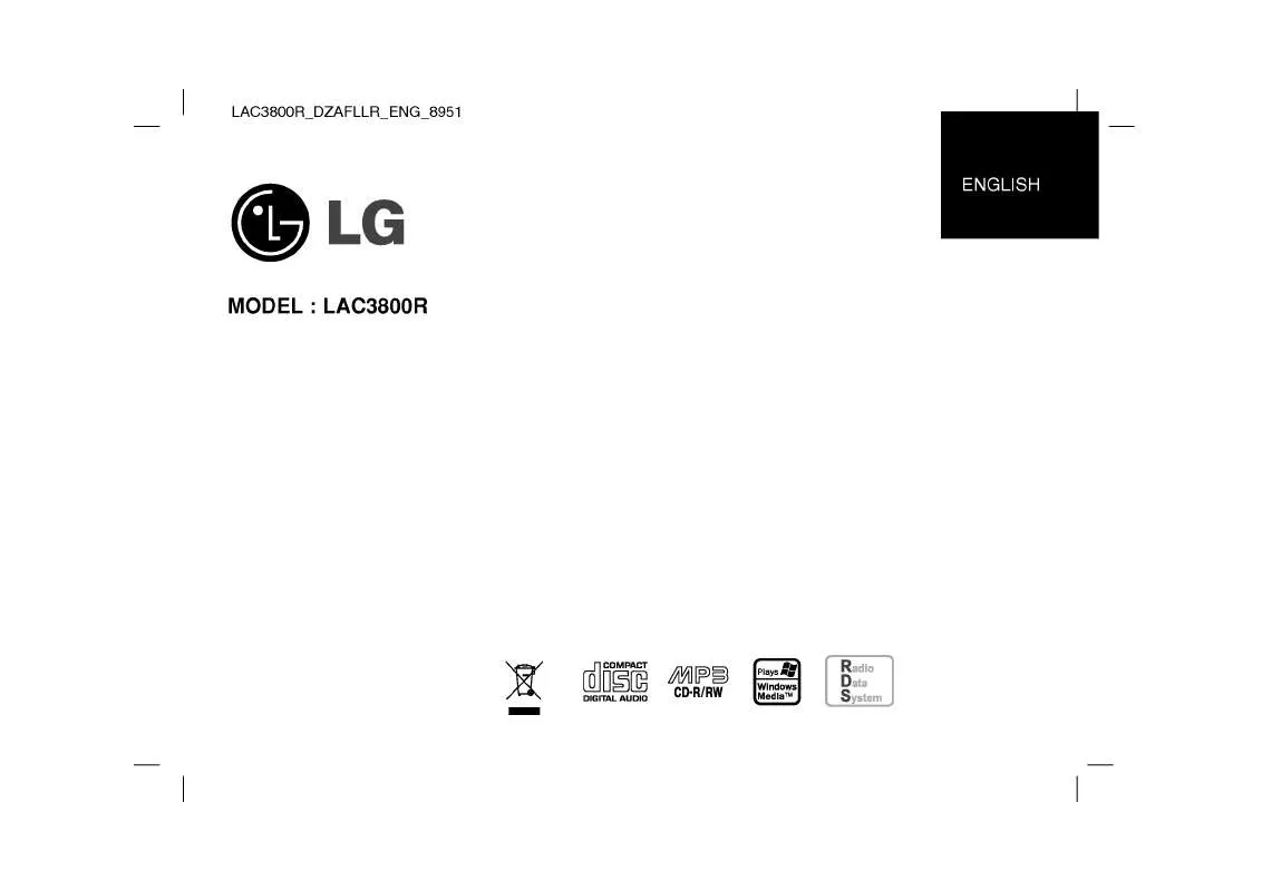 Mode d'emploi LG LAC3800R