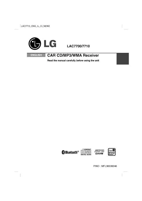 Mode d'emploi LG LAC7710