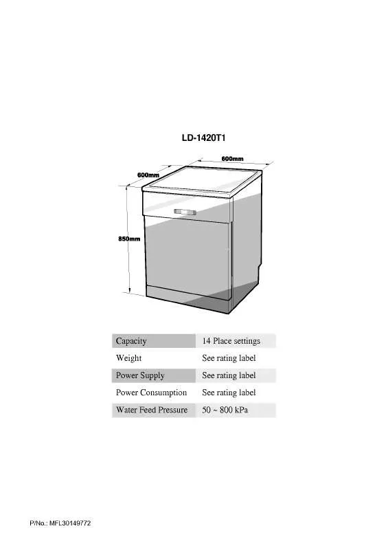 Mode d'emploi LG LD-1420T1