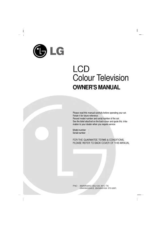 Mode d'emploi LG LE-15A15