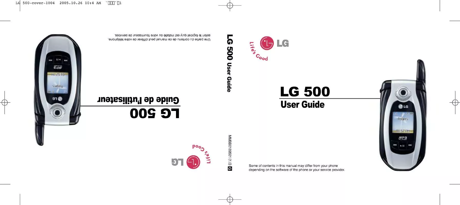 Mode d'emploi LG LG500