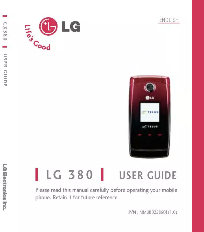 Mode d'emploi LG LGCX380