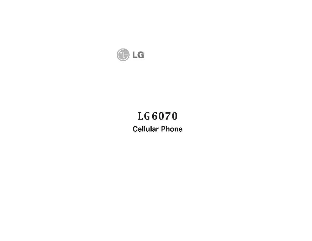 Mode d'emploi LG LGCX6070