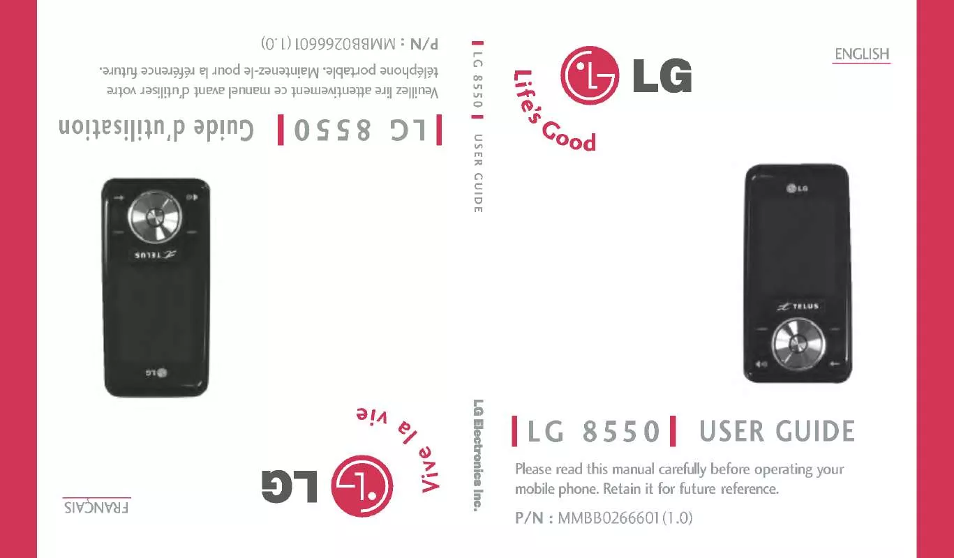 Mode d'emploi LG LGCX8550