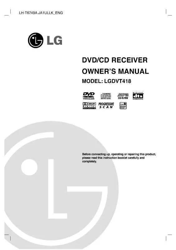 Mode d'emploi LG LGDVT418