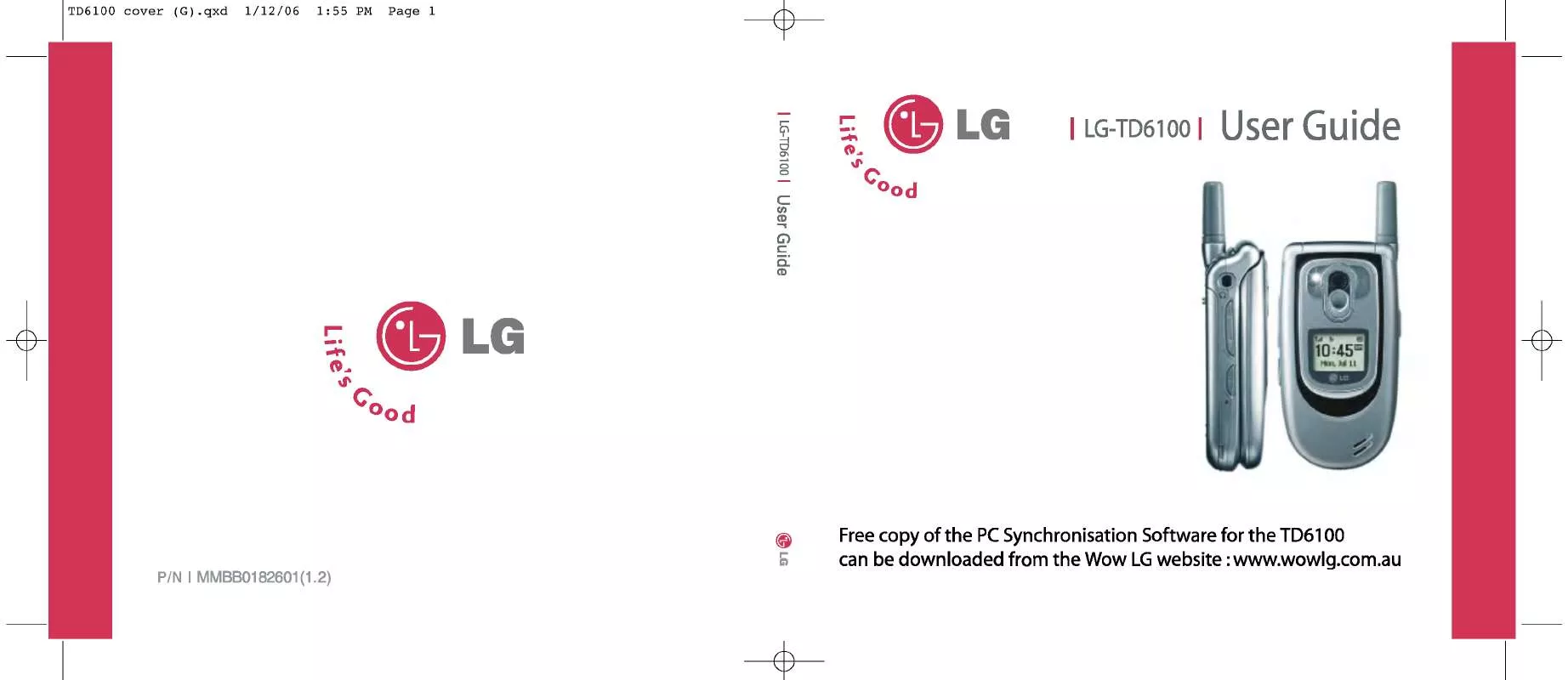 Mode d'emploi LG LGTD6100