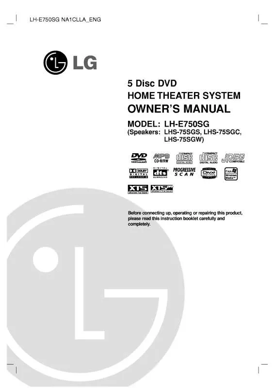 Mode d'emploi LG LH-E750SG