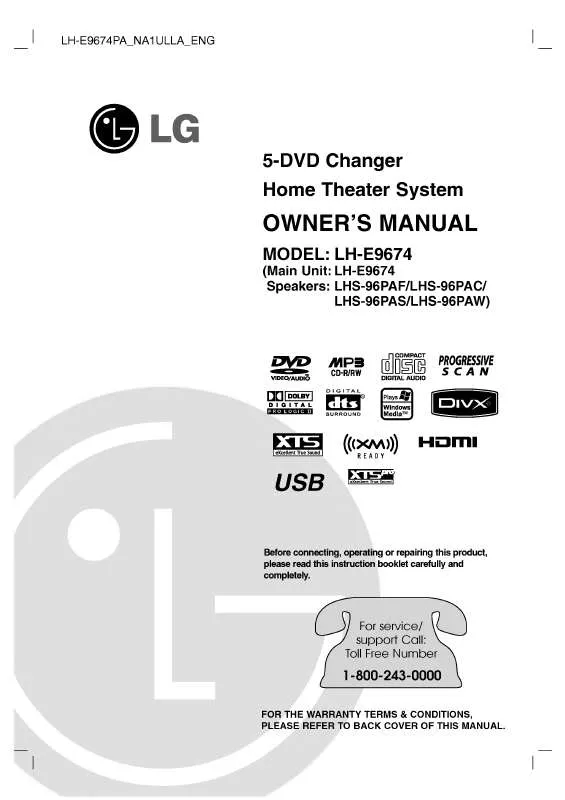 Mode d'emploi LG LH-E9674