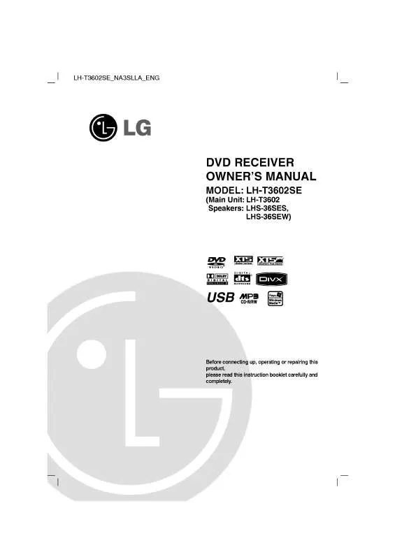 Mode d'emploi LG LH-T3602SE
