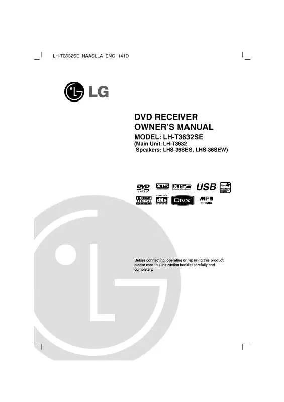 Mode d'emploi LG LH-T3632SE