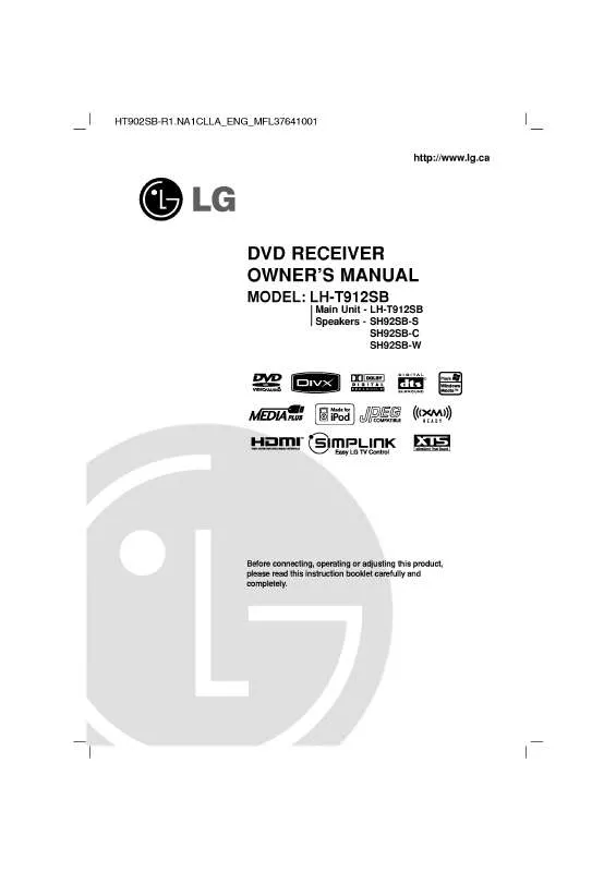 Mode d'emploi LG LH-T912SB