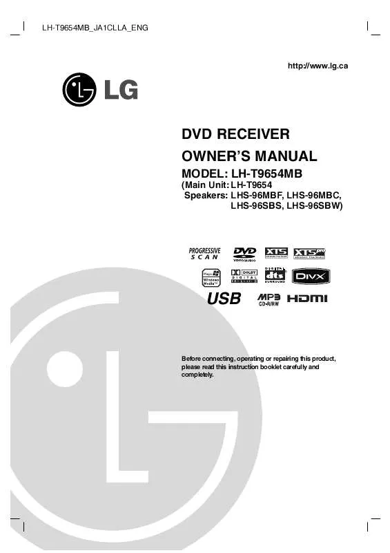 Mode d'emploi LG LH-T9654MB.AACI-L1