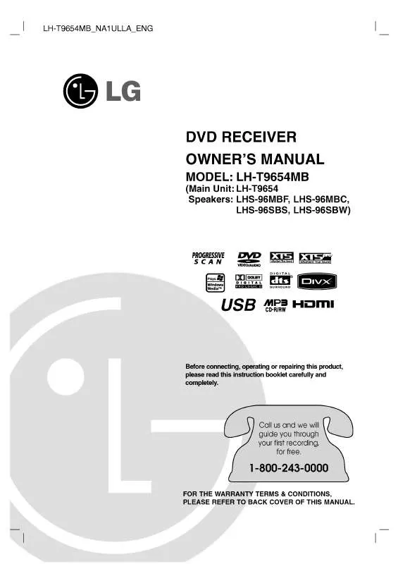 Mode d'emploi LG LH-T9654S