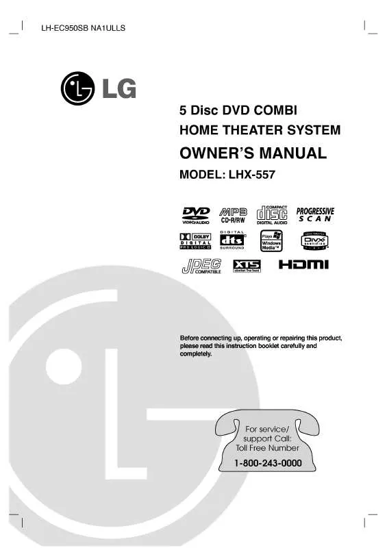 Mode d'emploi LG LHX-557