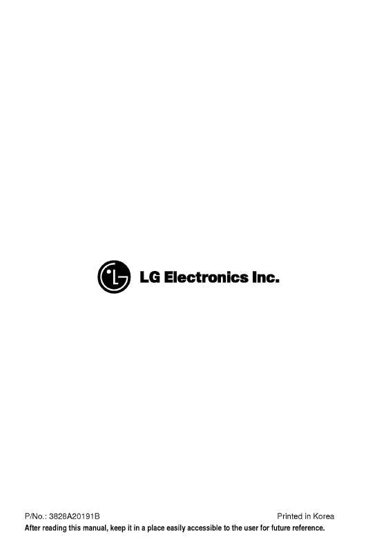 Mode d'emploi LG LM-1560C2L