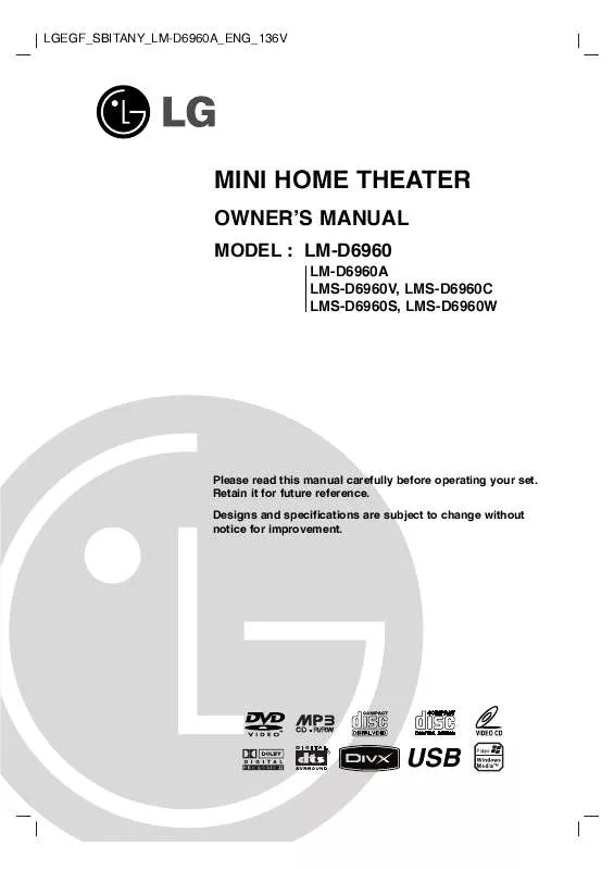 Mode d'emploi LG LM-D6960A