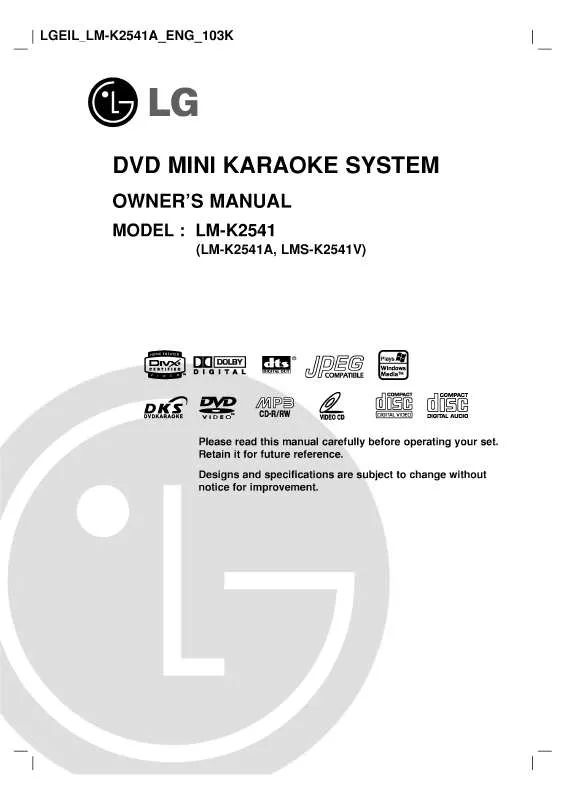 Mode d'emploi LG LM-K2541A