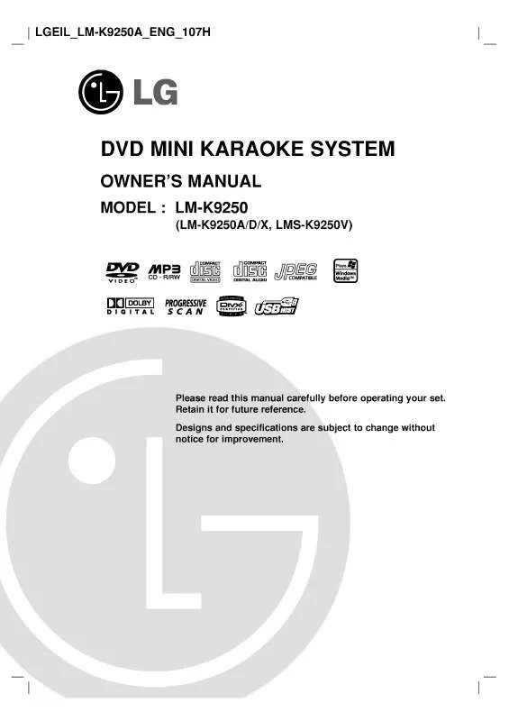 Mode d'emploi LG LM-K9250A