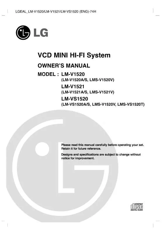 Mode d'emploi LG LM-VS1520A