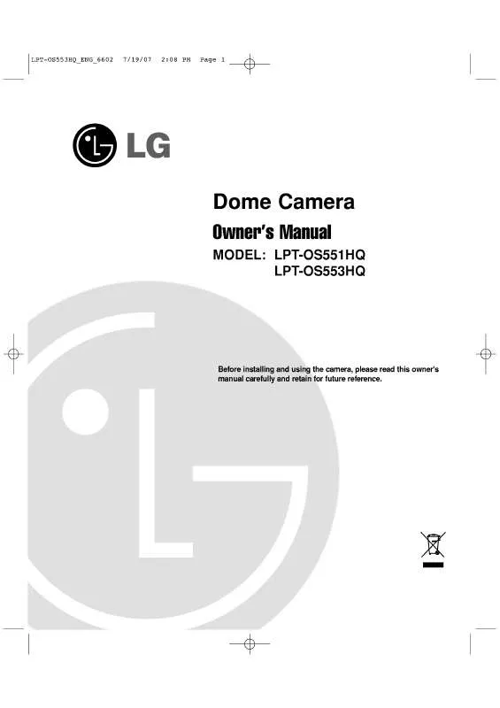 Mode d'emploi LG LPT-OS553HQ