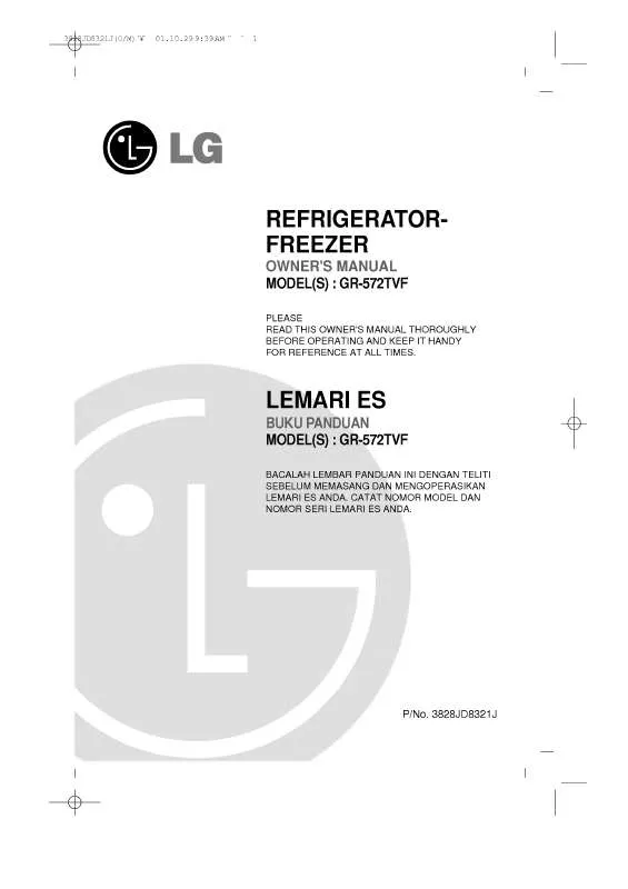 Mode d'emploi LG LR-572TVF